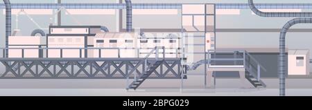 intérieur de laboratoire moderne vide aucun laboratoire chimique personne pour les expériences ou la recherche de technologie bunker secret avec mobilier horizontal illustration de vecteur Illustration de Vecteur