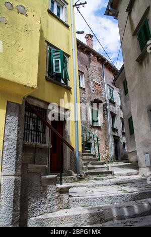Labin est une ville dans le comté d'Istrie, Croatie. Banque D'Images