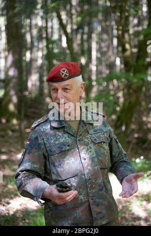 19 mai 2020, Rhénanie-Palatinat, Boxberg : colonel Erwin Mattes, commandant du commandement de la Rhénanie-Palatinat. Photo: Thomas Frey/dpa Banque D'Images