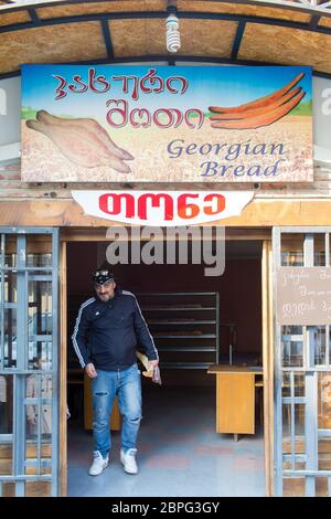 Telavi dans la région viticole de Kakheti, République de Géorgie. Banque D'Images