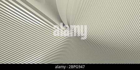 Arrière-plan abstrait 3D chaotique de motifs géométriques courbes de COULEUR CITRON MOUFFON avec éclairage et ombres pour divers Banque D'Images