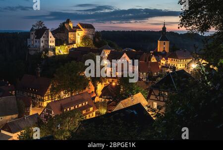 Le château de Hohnstein en suisse saxonne, saxe, allemagne Banque D'Images