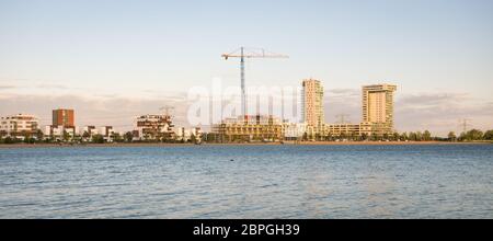 Horizon de Rotterdam Nesselande, une banlieue de la ville de Rotterdam, pays-Bas Banque D'Images