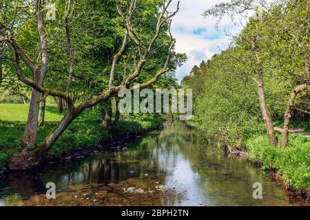 River Garnock, Eglinton, Kilwinning, Ayrshire, Écosse, Royaume-Uni Banque D'Images