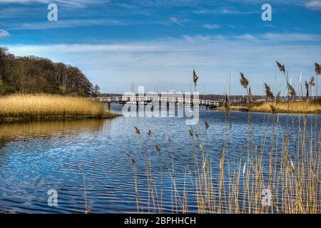 Un lac à Quellental près de Flensburg Banque D'Images