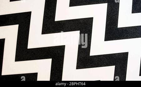 Motif sans couture à rayures zigzag avec ligne horizontale. Motif graphique noir et blanc. Arrière-plan graphique strict. Style rétro. Modèle pour wa Banque D'Images