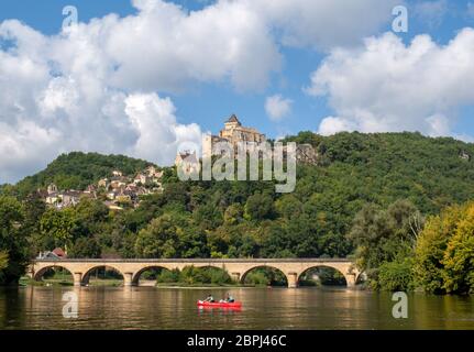 Castelnaud, Dordogne, France - 7 septembre 2018 : Château de Castelnaud, forteresse médiévale à Castelnaud-la-Chapelle, Dordogne, Aquitaine, France Banque D'Images