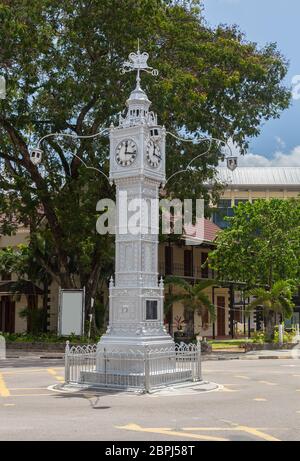 Horloge en Seychelles. Banque D'Images