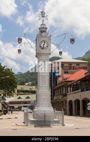 Horloge en Seychelles. Banque D'Images