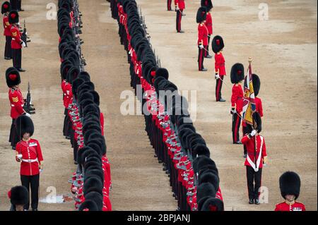 The 2018 Colonels Review in Horse Guards Parade le 2 juin 2018, une semaine avant Trooping the Color, Londres, Royaume-Uni Banque D'Images