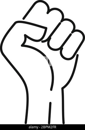 Icône poing. Icône vectorielle pour la conception de sites Web isolée sur fond blanc Illustration de Vecteur