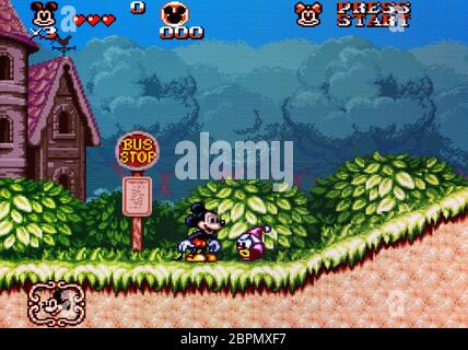 The Great Circus Mystery avec Mickey & Minnie Mouse - SNES Super Nintendo - usage éditorial uniquement Banque D'Images