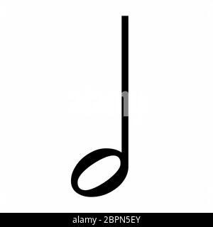 Icône de note de demi-musique Illustration de Vecteur