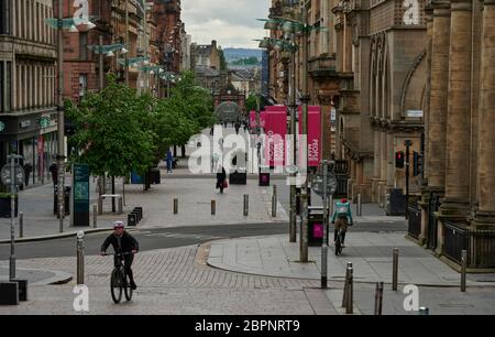 La principale rue commerçante de Glasgow le samedi pendant les restrictions de confinement, le 16 mai 2020 Banque D'Images