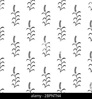 Motif fleuri sans coutures. Isolé sur fond blanc. Illustration de stock vectoriel. Illustration de Vecteur