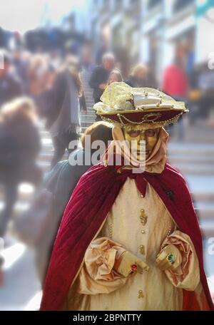 Carnaval de Venise, costumes et masques, Italie 2019 Banque D'Images