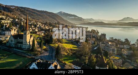 Vue aérienne de Zug, Suisse Banque D'Images