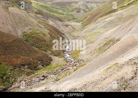 La partie supérieure de Gunnerside Gill à la mienne, dans Bunton Swaledale dans le Yorkshire Dales Banque D'Images