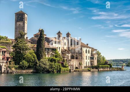 Isola San Giulio (île de San Giulio) - Lac d'Orta - Novara - Piémont - Italie Banque D'Images