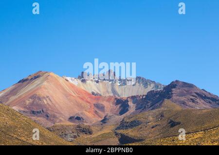 Volcan Tunupa de Chatahuana point de vue. Salar de Uyuni, Bolivie.paysage bolivien Banque D'Images