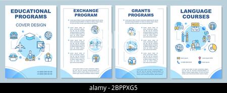 Modèle de brochure du programme éducatif Illustration de Vecteur