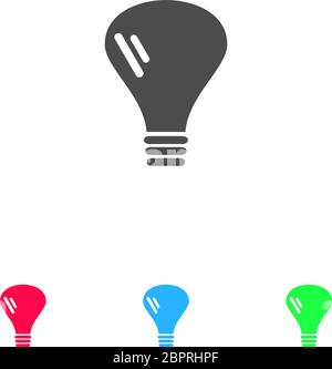 Icône de lampe plate. Pictogramme de couleur sur fond blanc. Symbole d'illustration vectorielle et icônes bonus Illustration de Vecteur