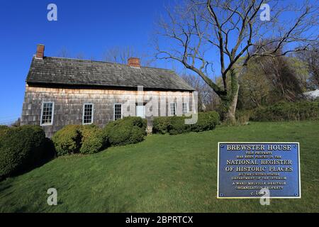 La Maison Brewster, une maison historique de l'époque de la guerre d'indépendance Setaouket long Island New York Banque D'Images