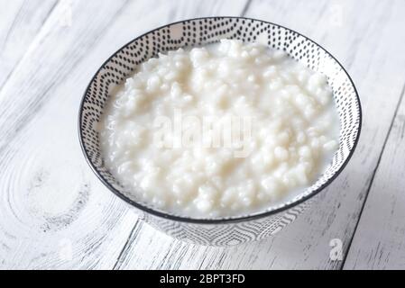 Bol de gruau de riz asiatique congee - Banque D'Images