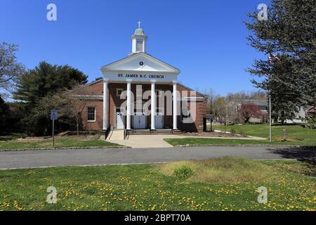 Église catholique romaine Saint-James Selauket long Island New York Banque D'Images