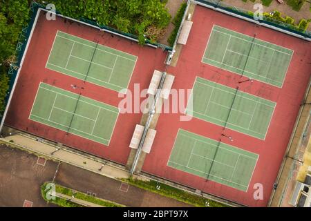 Vue aérienne de tennis Banque D'Images