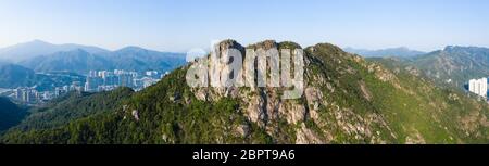 Montagne de roche de Lion, vue panoramique Banque D'Images