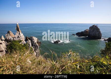 Belle nature mer paysage. Gangwon-do de la mer de l'est, Corée Banque D'Images