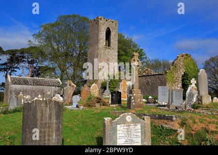 Cimetière de Shanrahan, village de Clogheen, comté de Tipperary, Irlande Banque D'Images