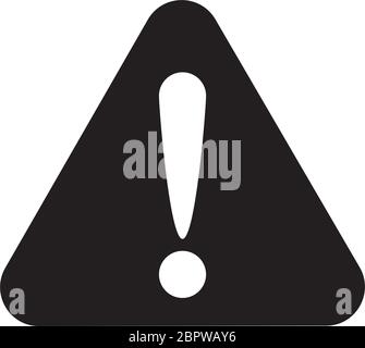 Point d'exclamation dans le style de silhouette triangulaire, illustration vectorielle, avertissement d'alarme et thème problématique Illustration de Vecteur