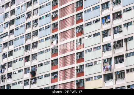 Libre de droit de l'affiche des couleurs pastel residential à Hong Kong Banque D'Images