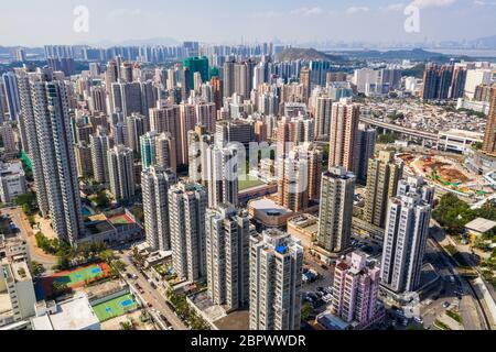 Yuen long, Hong Kong - 21 octobre 2018 : ville de Hong Kong Banque D'Images