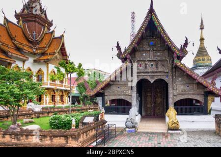 Wat Bupfaram dans la vieille ville de Chiang Mai, Thaïlande Banque D'Images