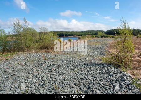 Vue magnifique au bord de l'eau autour dans le Connemara, un district en Irlande Banque D'Images