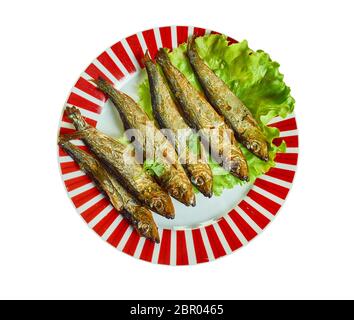 Sardines grillées, tradition italienne-américaine de poisson pour la veille de Noël Banque D'Images