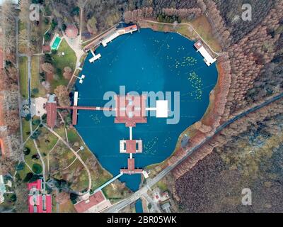 Lake Heviz bain thermique en Hongrie Banque D'Images