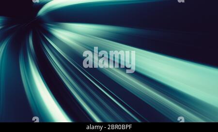 Les couleurs brillent, flou des lignes, verre transparent, fond abstrait. Le rendu 3D Banque D'Images