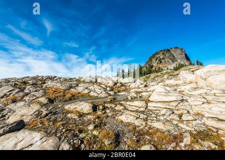 Quelques vues panoramiques de mt Shuksan dans la zone Artist point le jour, l'été, Washington, USA. Banque D'Images