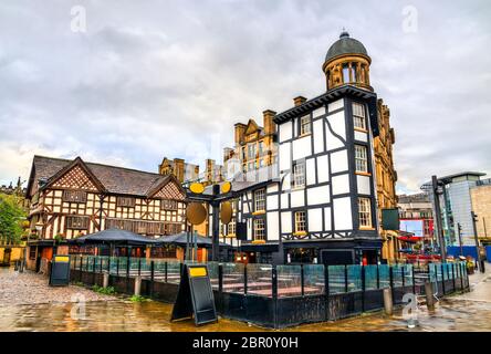 Maison traditionnelle à colombages à Manchester, Angleterre Banque D'Images