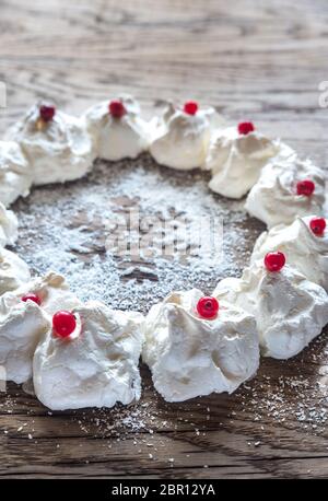 Couronne de Noël Meringue Banque D'Images