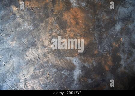Texture de mur noir arrière-plan rugueux sol en béton foncé ou vieux fond de grunge Banque D'Images