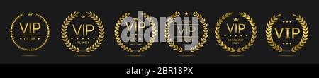 Étiquettes de luxe et vip Illustration de Vecteur