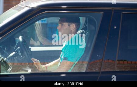 Liverpool. 20 mai 2020. James Milner de Liverpool arrive à Melwood à Liverpool, en Grande-Bretagne, pour reprendre son entraînement le 20 mai 2020. Les clubs de la Premier League sont autorisés à commencer l'entraînement en petit groupe mardi après la suspension de la ligue de football de haut vol en Angleterre le 13 mars en raison de l'épidémie de coronavirus. Crédit: Xinhua/Alay Live News Banque D'Images