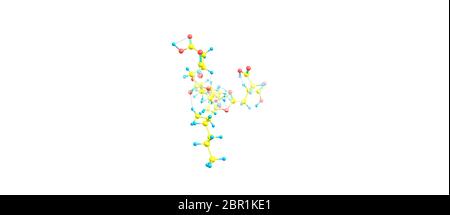 Les fumonisines sont un groupe de mycotoxines provenant du Fusarium. Illustration 3D sur blanc Banque D'Images