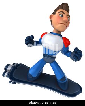 Fun super-héros moderne - vol 3D Illustration Banque D'Images