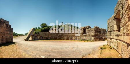 L'Arcadian Gate ruines dans l'ancienne Grèce, Messini Banque D'Images